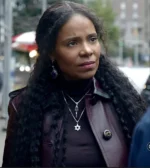 Sanaa Lathan Hit & Run Maroon Leather Jacket