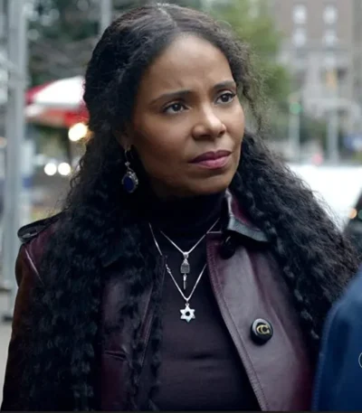 Sanaa Lathan Hit & Run Maroon Leather Jacket