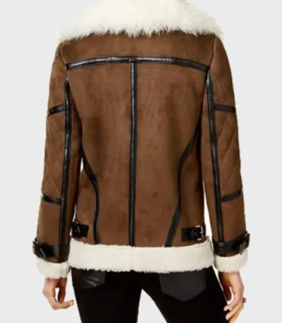 Sandra Brown Fur Real Leather Jacket
