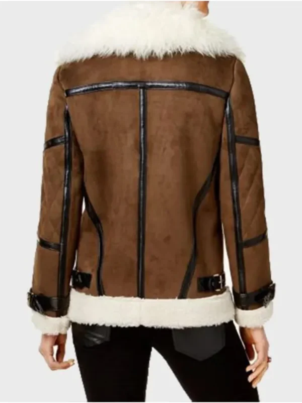 Sandra Brown Fur Real Leather Jacket