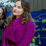 Sarah Ramos Christmas in Notting Hill Purple Long Coat