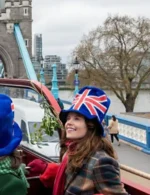 Sarah Ramos Christmas in Notting Hill Plaid Trench Coat