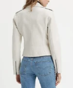 Sasha Pieterse Pretty Little Liars S02 White Biker Jacket