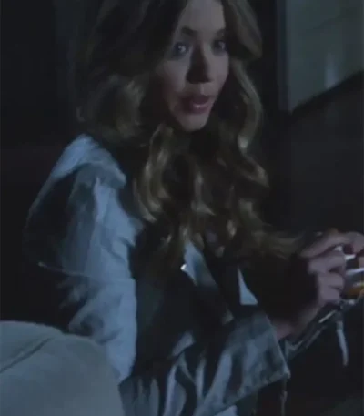 Sasha Pieterse Pretty Little Liars S02 White Biker Jacket