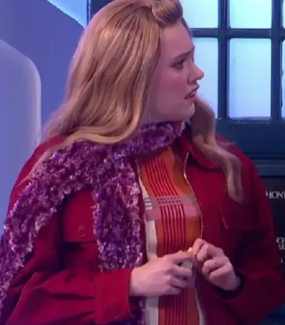 SNL 2026 Aimee Lou Wood Red Jacket