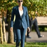Scarlett Johansson Jurassic World Rebirth Blue Suit