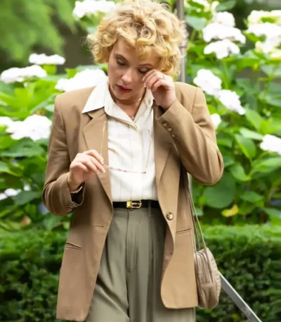 Scarlett Johansson Paper Tiger Brown Blazer