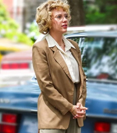 Scarlett Johansson Paper Tiger Brown Blazer