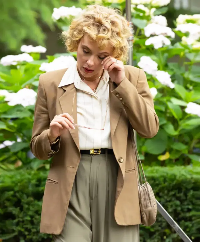 Scarlett Johansson Paper Tiger Brown Blazer Scarlett Johansson Paper Tiger Brown Blazer