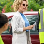 Scarlett Johansson Paper Tiger White Blazer