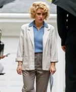 Scarlett Johansson Paper Tiger White Blazer