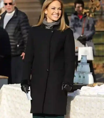 Second Act Jennifer Lopez Black Wool Coat