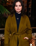 My Mind & Me 2022 Selena Gomez Wrap Olive Green Coat