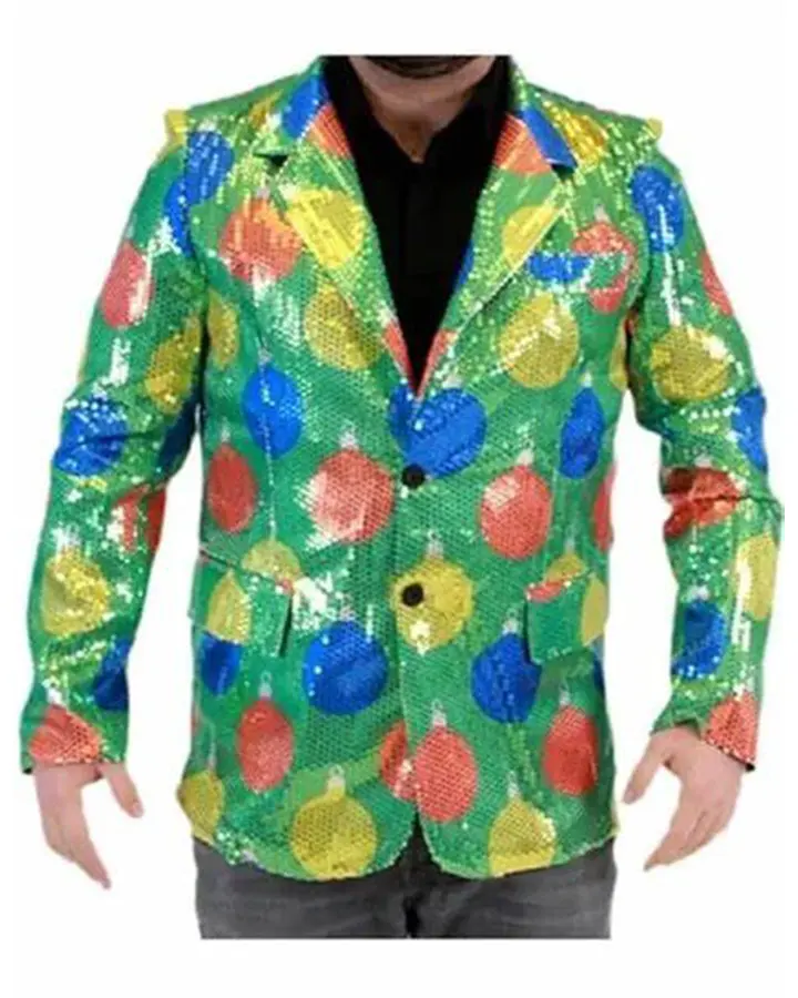 Sequin Ornaments Ugly Green Blazer Sequin Ornaments Ugly Green Blazer