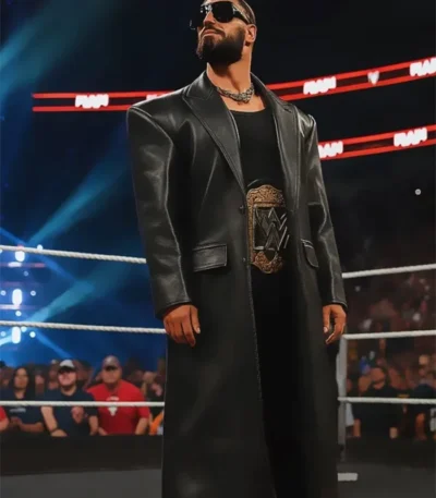 Seth Rollins Monday Night RAW Black Leather Coat