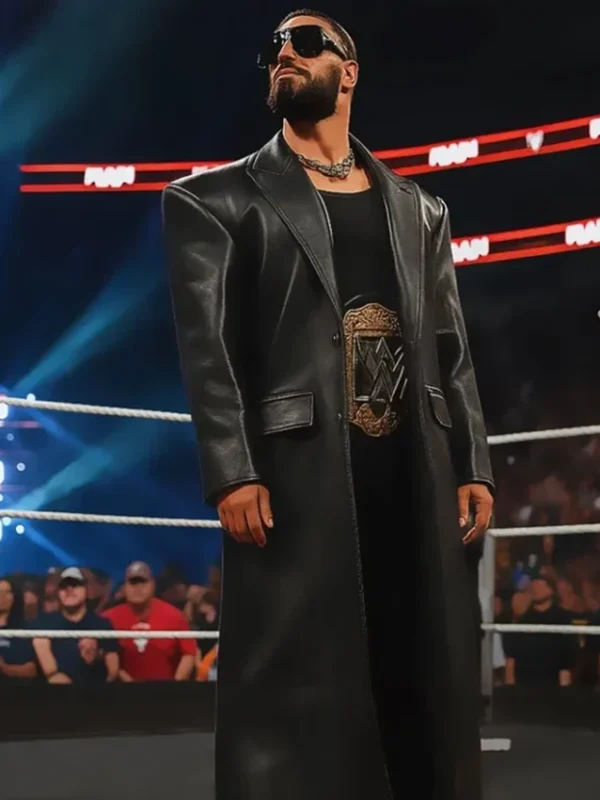Seth Rollins Monday Night RAW Black Leather Coat