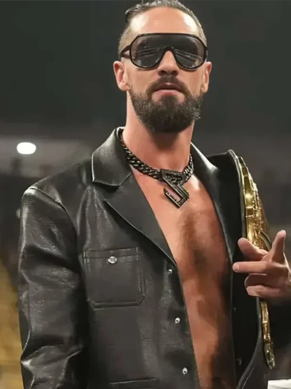 Seth Rollins Monday Night RAW Black Leather Jacket