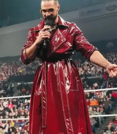 Seth Rollins Monday Night RAW Red Trench Coat