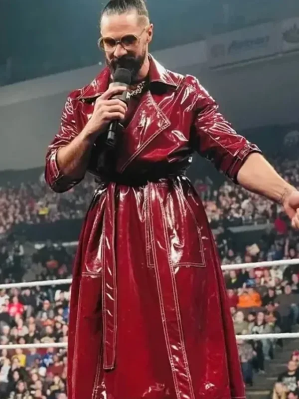 Seth Rollins Monday Night RAW Red Trench Coat