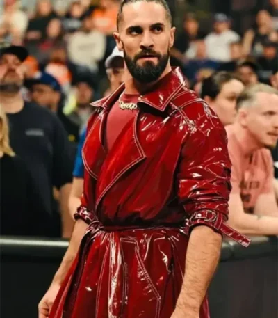 Seth Rollins Monday Night RAW Red Trench Coat