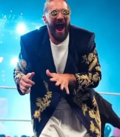 Seth Rollins WWE RAW Golden Peacock Coat
