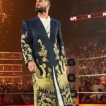 Seth Rollins WWE RAW Golden Peacock Coat