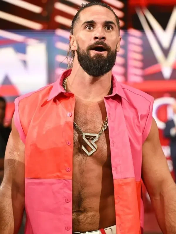 Seth Rollins WWE Raw 2025 Leather Vest