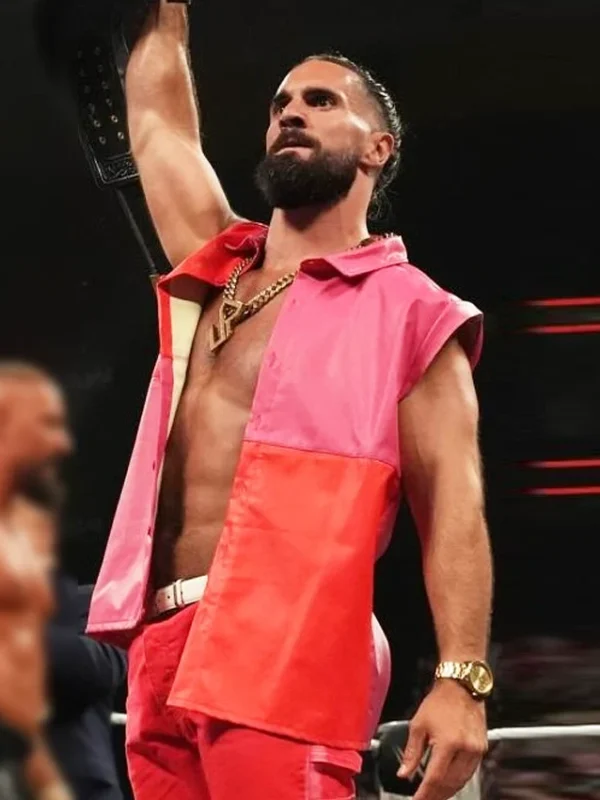Seth Rollins WWE Raw 2025 Leather Vest