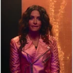 Sex/Life Billie Connelly Leather Pink Jacket