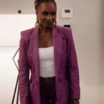 Shanola Hampton Found S02 Purple Leather Blazer