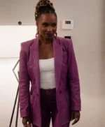 Shanola Hampton Found S02 Purple Leather Blazer