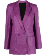 Shanola Hampton Found S02 Purple Leather Blazer