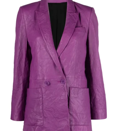 Shanola Hampton Found S02 Purple Leather Blazer