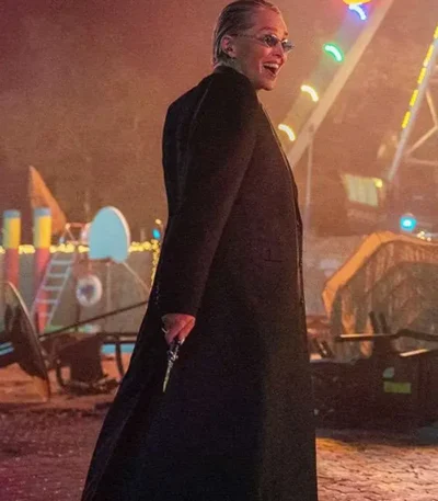 Sharon Stone Nobody 2 Black Coat