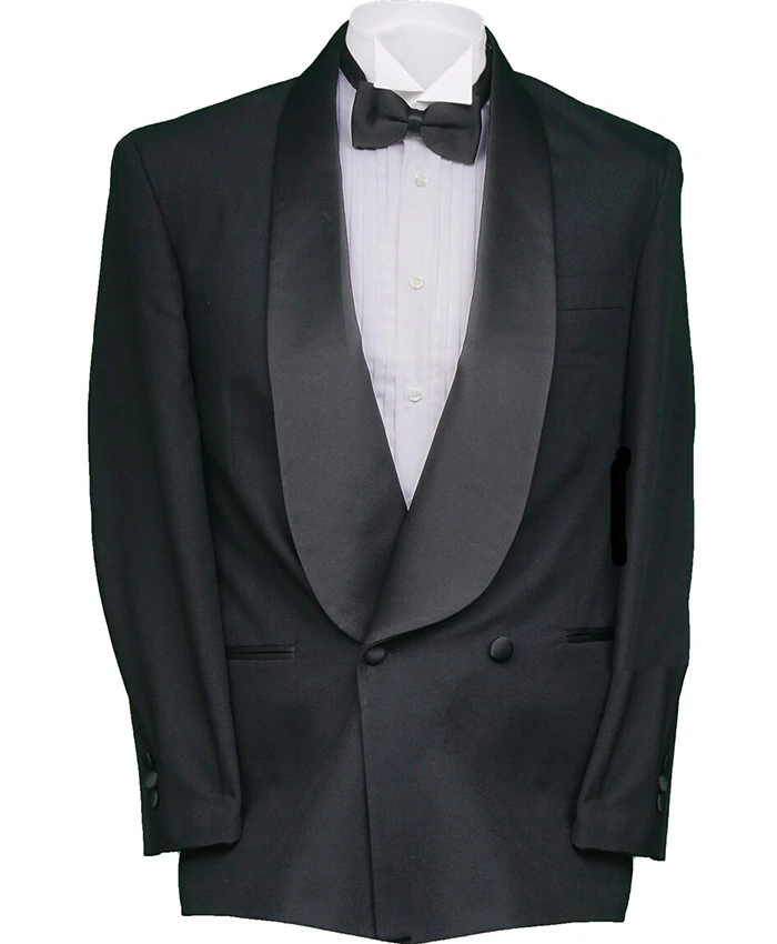 Shawl Lapel Double Breasted 2 Piece Black Tuxedo Suit Shawl Lapel Double Breasted 2 Piece Black Tuxedo Suit