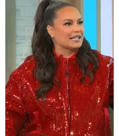 Sherri TV Talk Show Angie Martinez Red Jacket