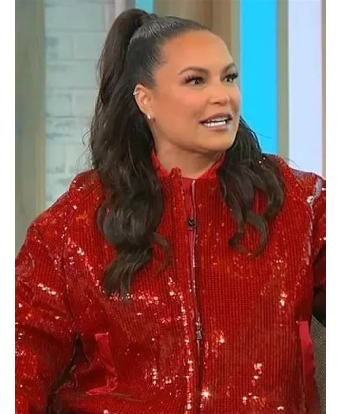 Sherri TV Talk Show Angie Martinez Red Jacket Sherri TV Talk Show Angie Martinez Red Jacket