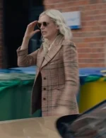 Denise Gough The Stolen Girl Wool Plaid Coat