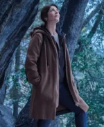 Ema Garay Caught S01 Brown Hooded Coat