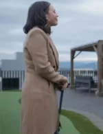 Janel Parrish Return to Office Brown Coat
