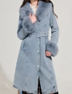 Melissa Fumero Grosse Pointe Garden Society S01 Fur Denim Coat
