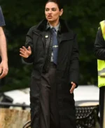Mila Kunis Wake Up Dead Man Trench Coat