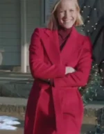 Mystic Christmas Jessy Schram Red Wool Coat