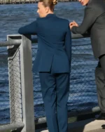 Scarlett Johansson Jurassic World Rebirth Blue Suit