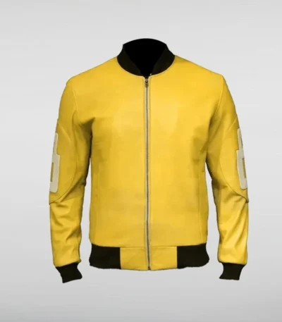 Unisex 8 Ball Yellow Bomber Jacket