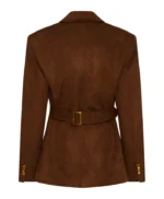 WWE 2025 Cathy Kelley Brown Suede Blazer