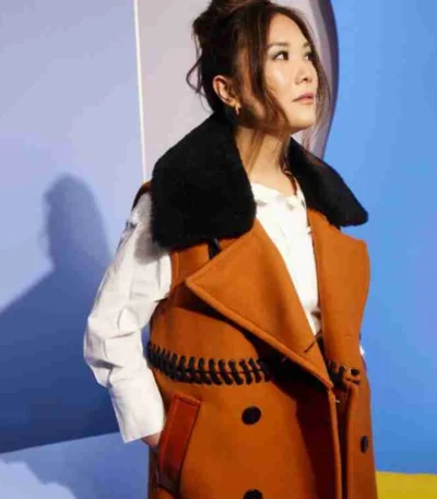 Shortcomings 2023 Ally Maki Brown Jacket