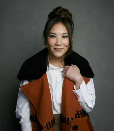 Shortcomings 2023 Ally Maki Brown Jacket