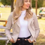 Sister Dating Swap Megan Hutchings Biker Leather Jacket