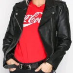 Slim Fit Womens Black Leather Moto Jacket